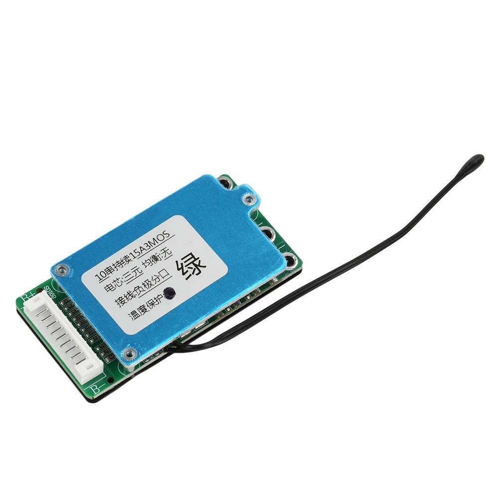 1/2 шт. BMS 10S 36V 15A Плата защиты аккумулятора Li-ion Литий-ионного 18650 с защитой от перезаряда, переразряда, перегрузки по току и короткого замыкания
