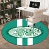 1PC round rug Cel-tic Football Club Crest Printed Round Area Rug ,Rug For Home Office, Round Chair Rug, Decorative Carpet Fan gifts Christmas gift