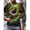 Men's Street Hip Hop T-shirt Summer Fashion Flame Billiards Pattern Casual Street Fashion Short Sleeve
