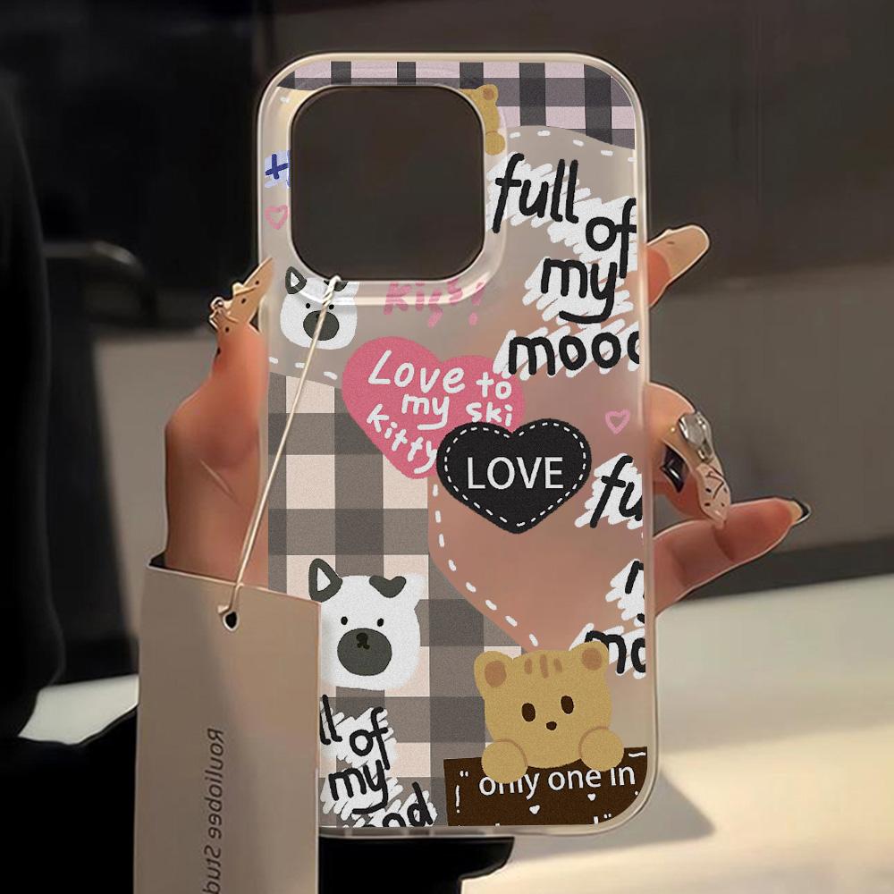 Чехлы для мобильных телефонов iPhone 11 13 15 Pro Max 12 14 Pro Max Чехол для iPhone 16 15 Plus 13 Pro 12 Матовая текстура с рисунком в виде мультяшных цветов