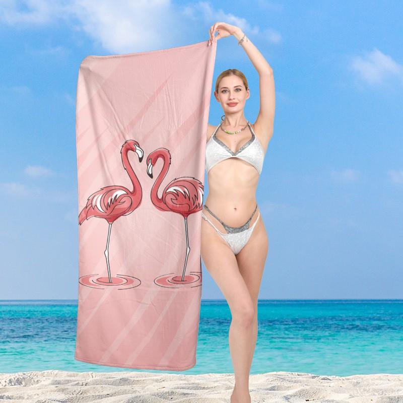 Ultra Fine Fiber Printed Quick Dry Beach Towel Non Sand Adhesive Absorbent Soft Microfiber Swimming Pool Ocean Travel