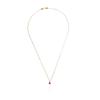 Mezmic Fairy Pink Ruby Pearl Necklace