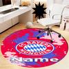 Custom Name Bayern Munich Printed Round Rug Carpet Chair Rug Area Rug Entryway Doormats,for Office Chair Living Room Bedroom Kitchen Room.
