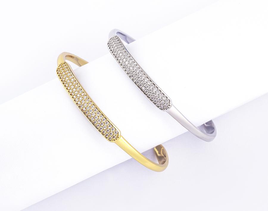 Nidin Light Luxury Women Men Party Birthday Opening Crystal Bracelet Cubic Zirconia Bangles Adjustable Jewelry Gifts Wholesale