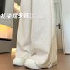 Wide-leg Pants Women's Spring and Autumn New Casual Straight Small Loose Lazy Relaxed Glutinous Rice Pants