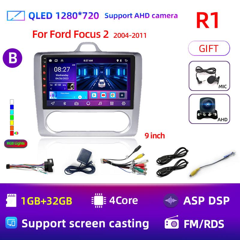 Android 12 Car Radio for Ford Focus 2 3 Mk2 Mk3 2004 2005 - 2011 Multimedia Player Navigation GPS 2Din Carplay Stereo DVD