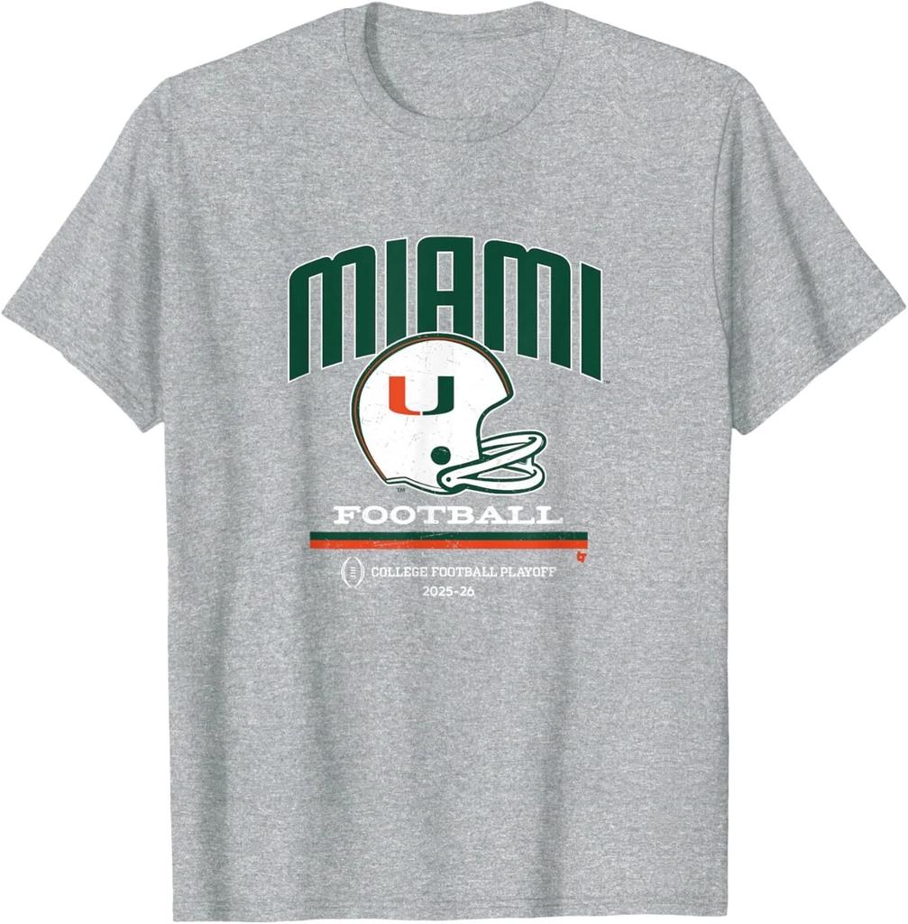 Miami Hurricanes 2025 College Football Playoff Retro Helmet T-Shirt