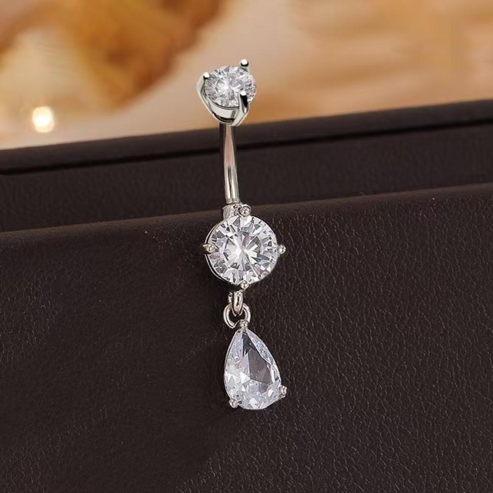 Teardrop Shape Navel Ring Crystal Belly Piercing Jewelry Fashion Belly Button Rings  Daily