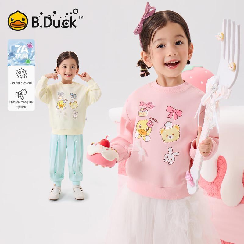 Детская толстовка с длинным рукавом и мультяшным принтом B.Duck для девочек