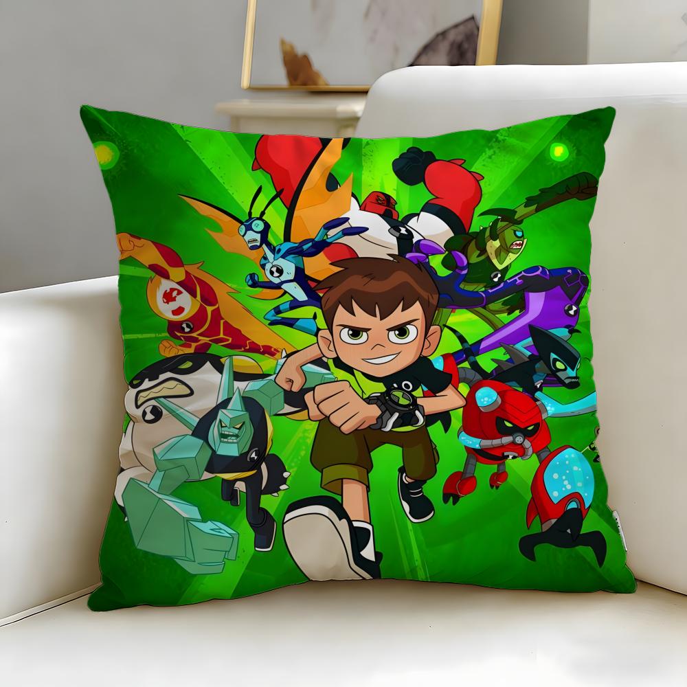 Классическая мультяшная наволочка Ben 10 Ultimate Alien Мягкая Легко стирается Подушка Универсальная для Дивана Кровати Путешествий и Офиса