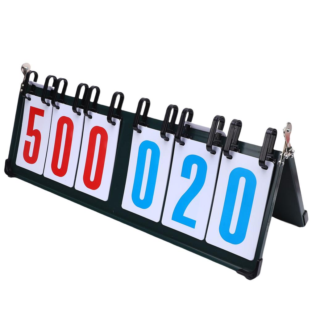 6 Digits Desk Scoreboard Metal Tabletop Scorekeeper for Basketball Table Tennis Badminton Match