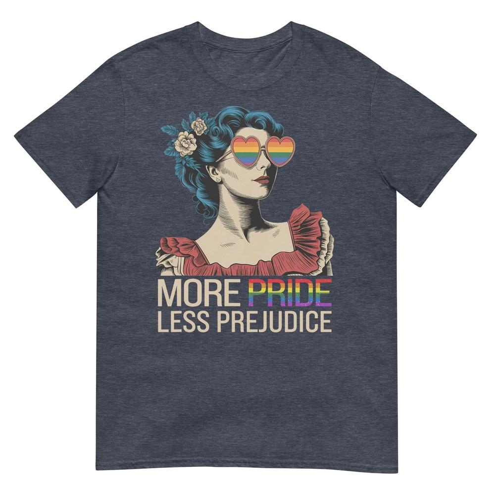 More Pride Less Prejudice Pride Month Lgbtq Tshirt