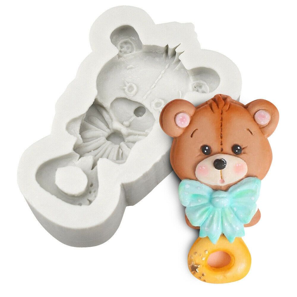 Кухонная выпечка, сахарная поделка, домашняя форма ручной работы, форма для медведя, форма для шоколада, украшение для торта