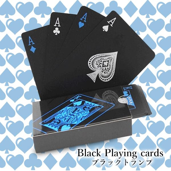 black plastic playing cards for card magic and Stylish, simple, games, tricks, parties.