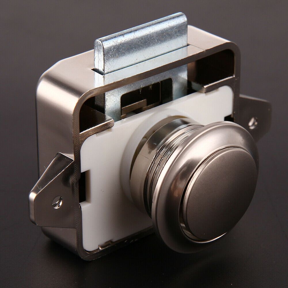 Кнопочные замки для шкафов для дома Фурнитура для ящиков Ручка шкафа Нажимной замок Замок-защелка