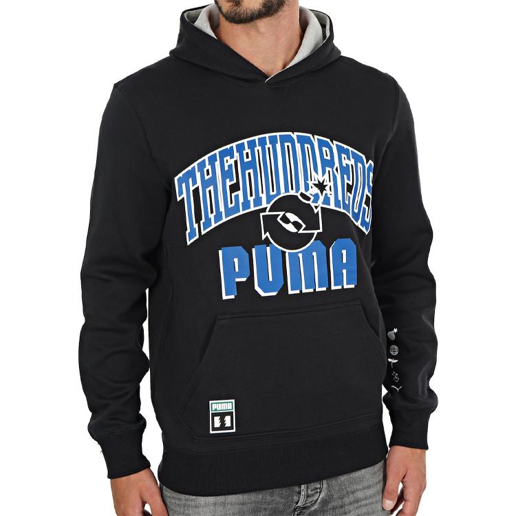 Puma Двусторонняя худи с логотипом X The Hundreds Мужские топы Черный 598311-01