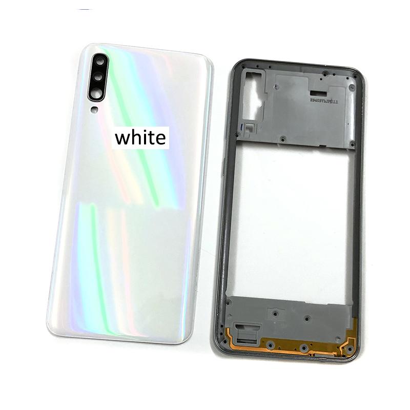 Оригинальный корпус для Samsung Galaxy A50 2019 A505 A505F A505DS, средняя рамка + задняя крышка аккумулятора, задняя крышка + линза камеры