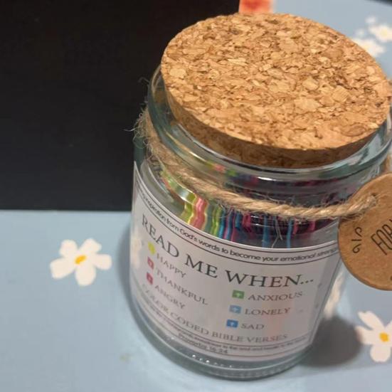 Bible Verse Jar Read Me When Bible Verses Jar Daily Prayer Hope Jar with 90 Verses Christian Gifts for Women Men