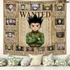 Настенный гобелен Hunter X Hunter Эстетичный настенный подвесной тканевый плед Декоративные гобелены для спальни гостиной Домашний декор