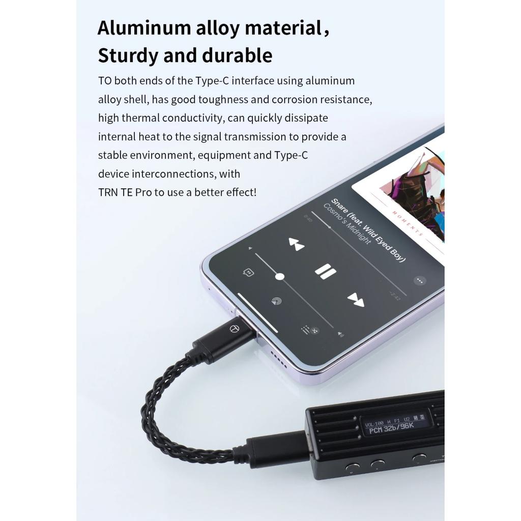 Кабель TRN-TO Type-C - Type C для модернизации усилителя ЦАП