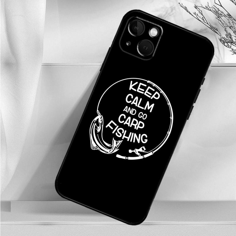 Carp Fish Fishing Rod Phone Case For iPhone 14 13 12 11 16 15 Pro Max Plus Mini 7 8 X XR XS Max Soft Cover