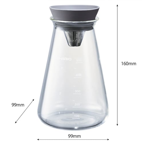 HARIO Conical Tea Pitcher Crafts Science Practical Capacity 500ml Teapot Simple CTP-500-GR