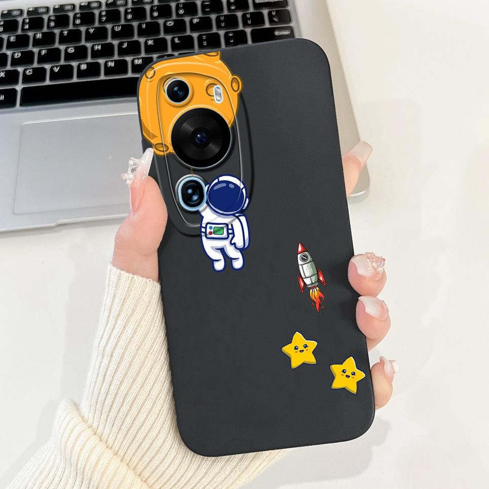 Cartoon Fashion Back Shell For Huawei P60 / P60Pro / P60Art Phone Bumper Case Soft Silicone Dragon Astronaut Funda HuaweiP60 Bag