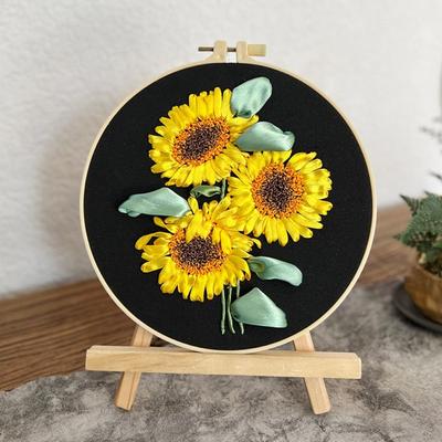 Красочный набор для вышивки крестом, набор для вышивки цветочными узорами, набор для вышивки лентами, набор для начинающих