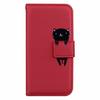 Flip Case for Xiaomi Redmi Note 8 Pro, Wallet Cat, Red