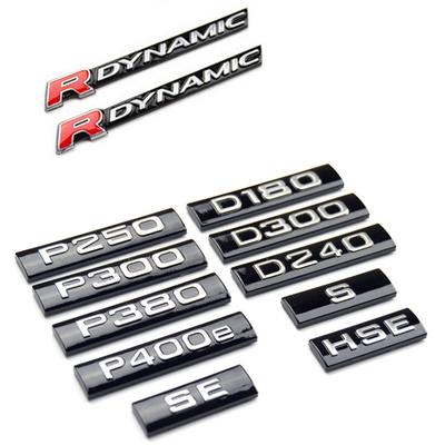 P250 P300 P380 P400e D180 D240 D300 S SE HSE R-DYNAMIC Bar Эмблема Значок для R-ange R-over VELAR Буква Стайлинга автомобилей Наклейка с логотипом багажника
