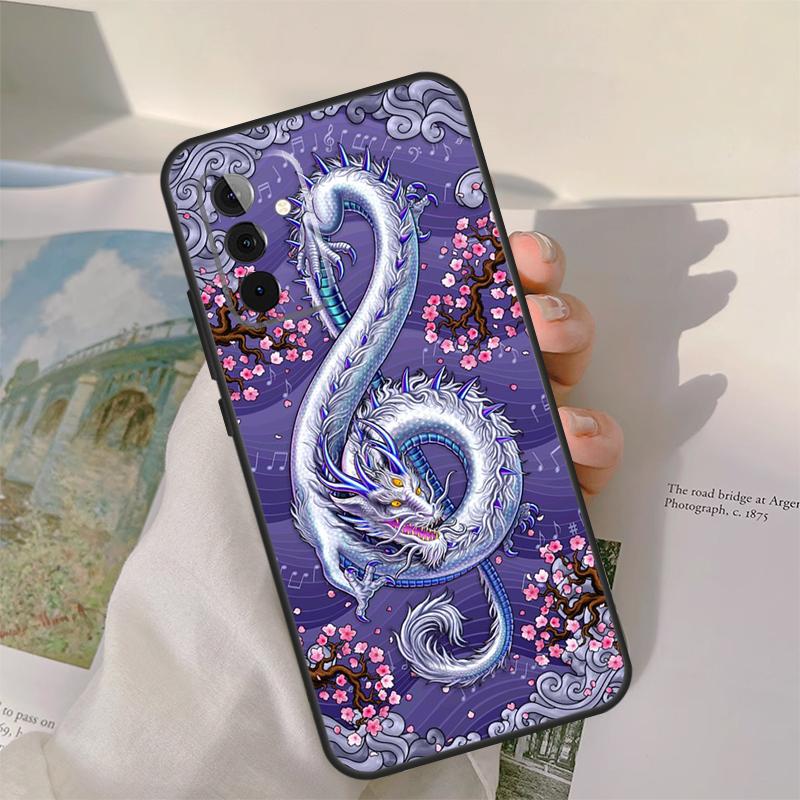 Японский чехол-дракон для Samsung Galaxy A13 A33 A53 A34 A54 A14 A15 A16 A26 A36 A56 A12 A32 A52 A06 A35 A55