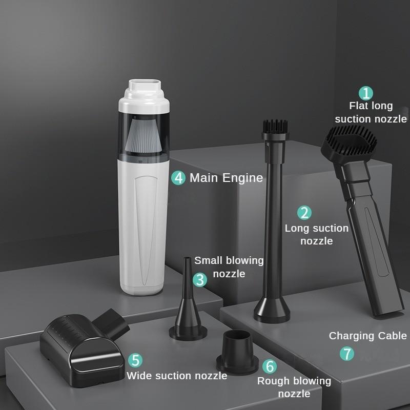 Мощный автомобильный пылесос мощностью 120 Вт, портативный беспроводной ручной пылесос, небольшой бытовой настольный пылесос