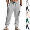 Men's Trousers Men's Summer Sports Multi-pocket Zip Workwear Elastic Slim Drawstring Casual Sweatpants