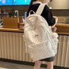 Рюкзак женский с принтом в горошек, школьный ранец для ученицы средней школы