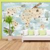 Cartoon World Map Murals Kids Balloon Wallpapers For Living Room Nursery Wall Papers Home Decor