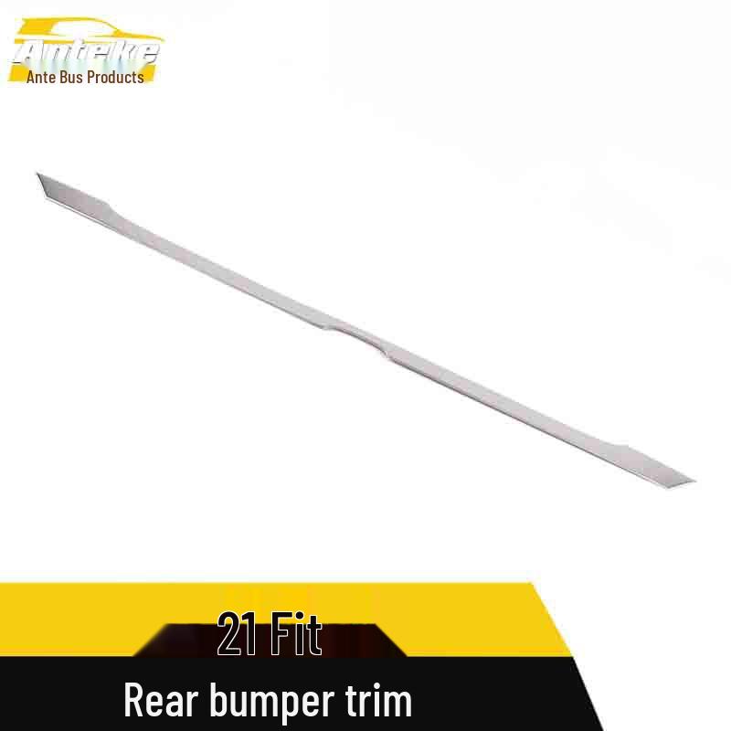 21 Fit Rear Bumper Trim - Stainless Steel Anti-Scratch Cover & Bright Strip
