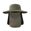 Quick Drying Summer Fisherman Cap Removable Neck Flap Bucket Hat Removable Visor Hat  Camping