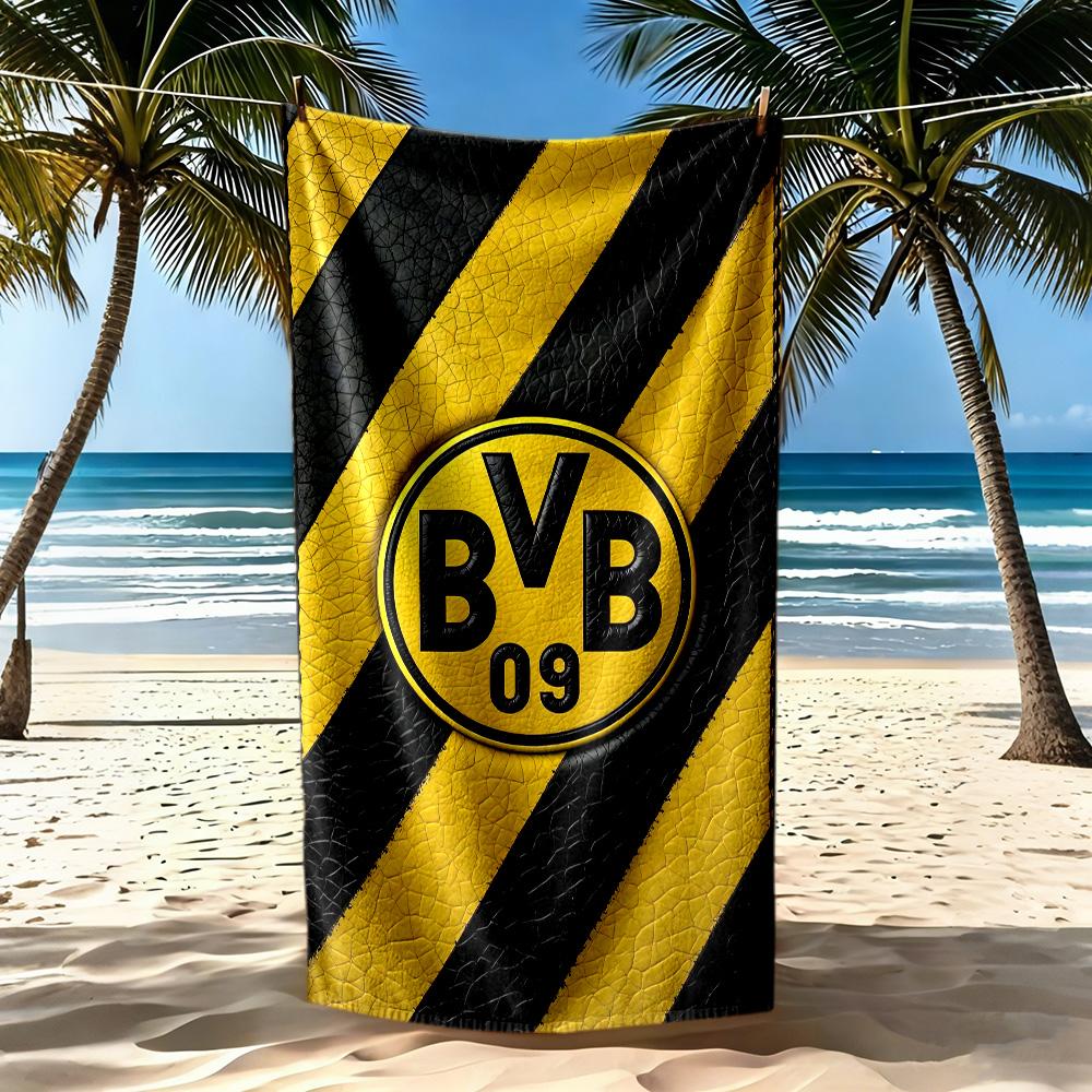 Borussia Dortmund Beach Towel Quickdry Soft Microfiber Comfortable Lightweight Suitable For Swimming Gym Camping Yoga Vacation