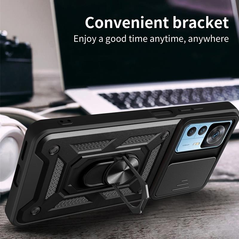 Чехлы для Xiaomi 12T Pro, сверхмощный защитный чехол для Mi 12 Lite 12X 12 Pro, защитный чехол для слайд-объектива для Xiaomi 11T Pro 11 12, чехол с магнитным кольцом