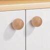 Wooden Door Handles Ball Knob Drawer Pulls Natural Beech Furniture Handles For Cabinets And Drawers Knobs Wardrobe Pulls