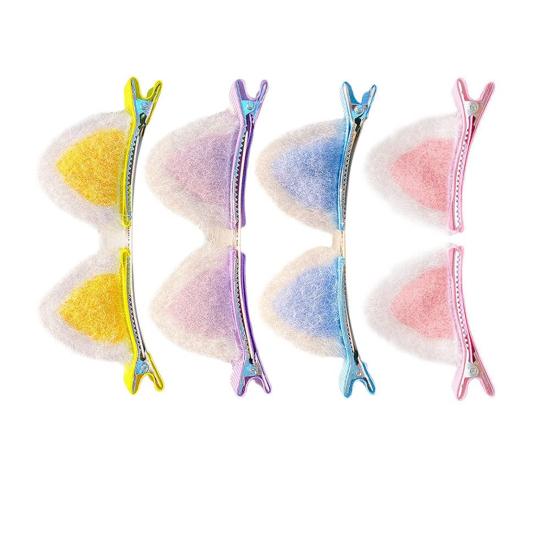 4 шт. милые заколки для волос плюшевые кошачьи ушки украшения заколки для волос дизайн животных плюшевые заколки аксессуары для волос для девочек