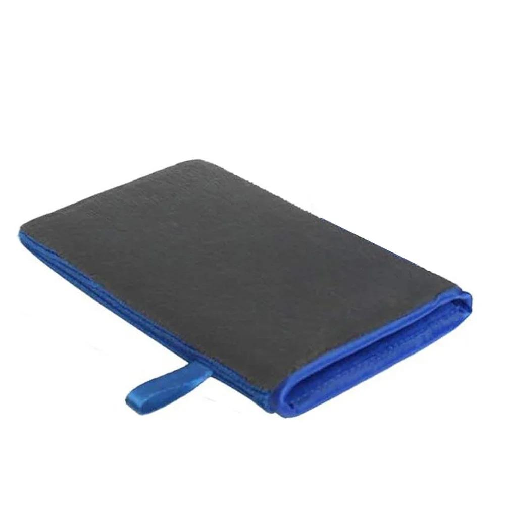 Fine Grade Magic Clay Mitt Car Wash Clay Gloves One Side Clay Bar One Side Microfiber Car Detailing Tool Before Polishing