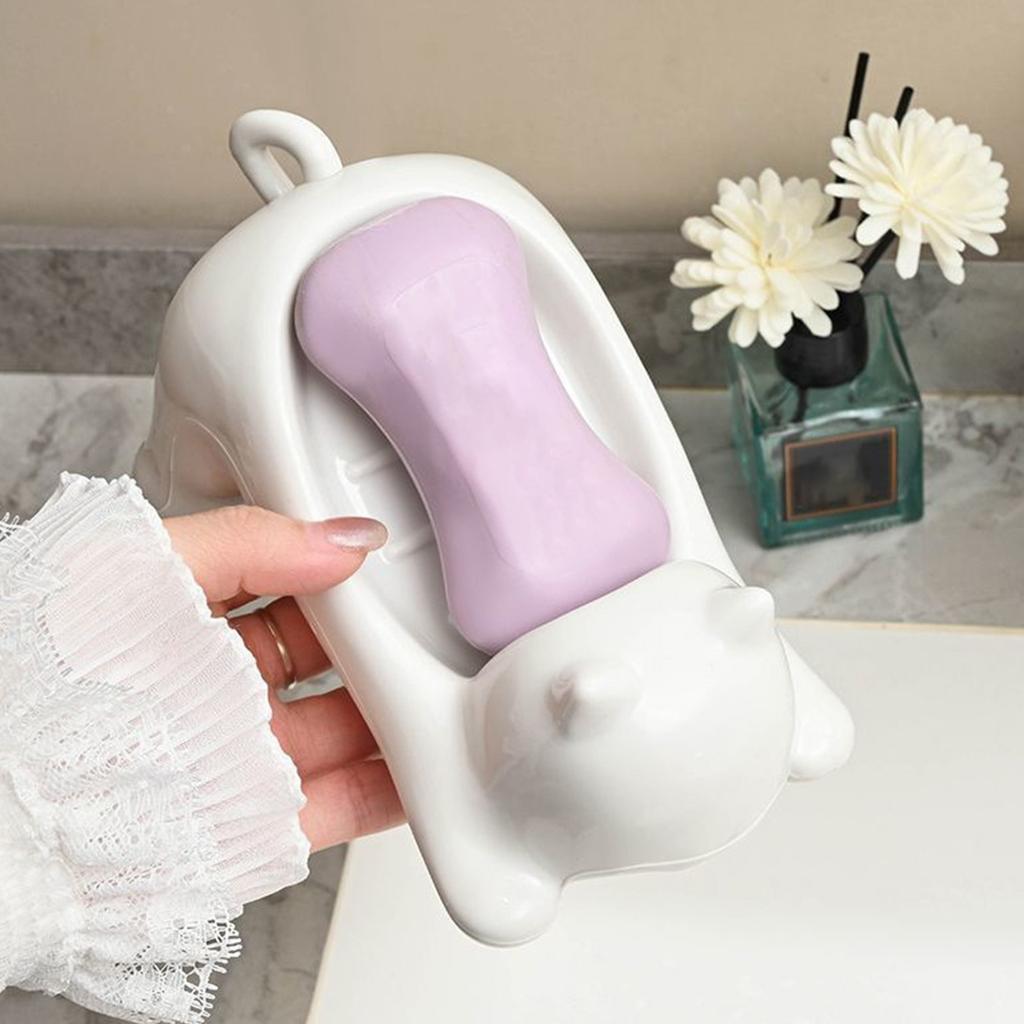 Cat Plastic Soap Box Creative Cute Bathroom Soap Box Storage Rack Bathroom Soap Dish Holder