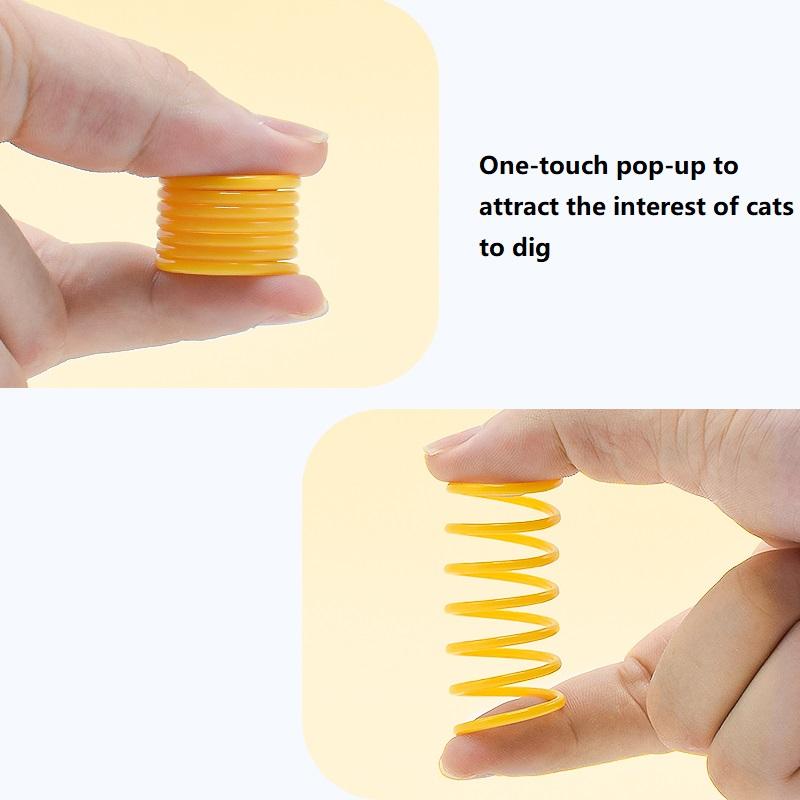 4 шт. Игрушки для кошек Широкие Прочные Толстостенные Игрушка-пружинка для котят и кошек Разноцветные пружинки Игрушка для кошек Спиральные пружины WMJGW02