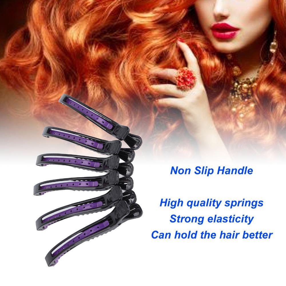 6 PCS Non Slip Professional Hair Clip Portable Design Salon Hair Clip Hair Clamp  Home Salon