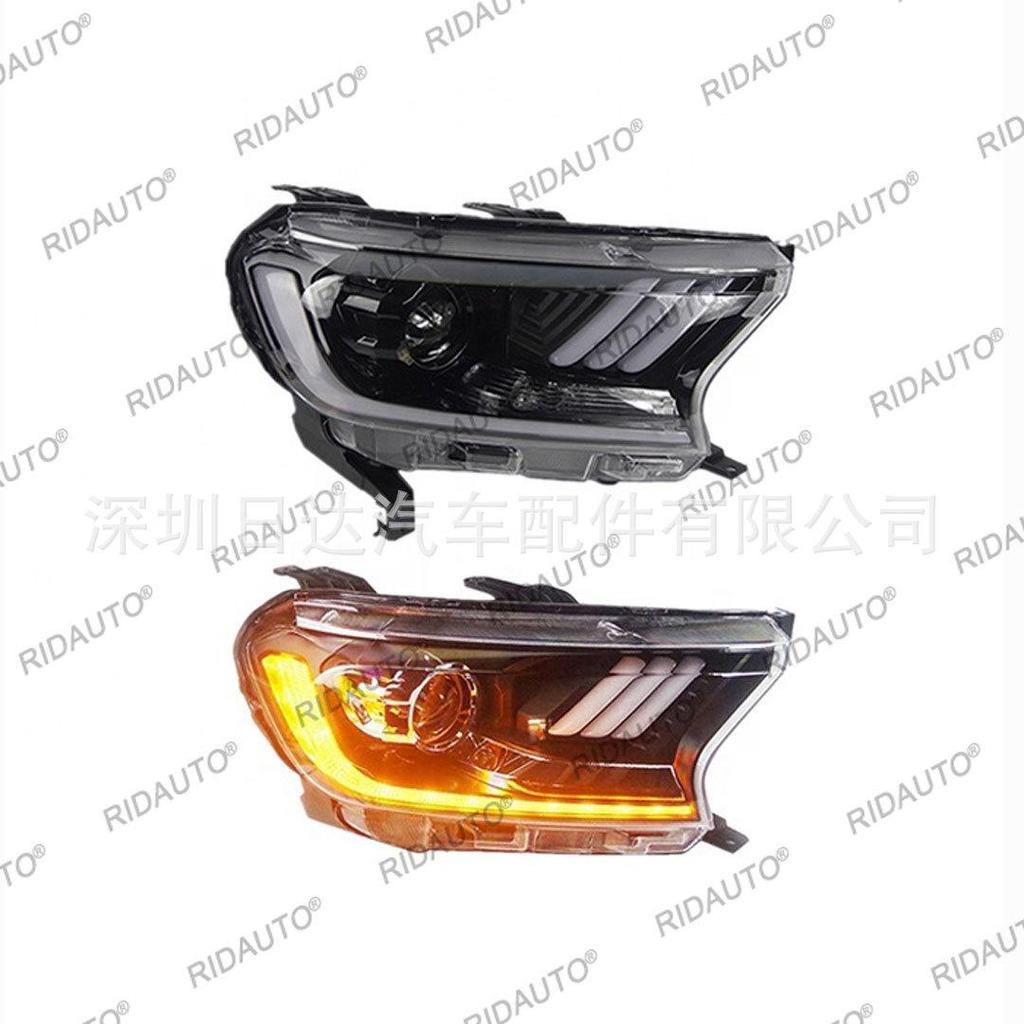 Ford RANGER T7 T8 Everest Headlight Assembly: Mustang Style LED DRL Turn Signal Xenon Light.