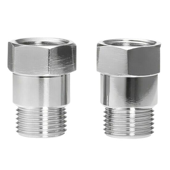 2Pcs O2 Sensor Spacer Threaded Universal M18 X 1.5 Car Engine Light Oxygen Sensor Extender Adapter for Vehicle