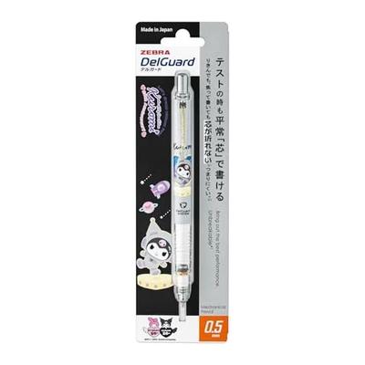 Механический карандаш Zebra DelGuard 0,5 мм, Sanrio Kuromi 50-летие, Серый корпус, P-MA85-KU-GR, Предотвращение поломки стержня