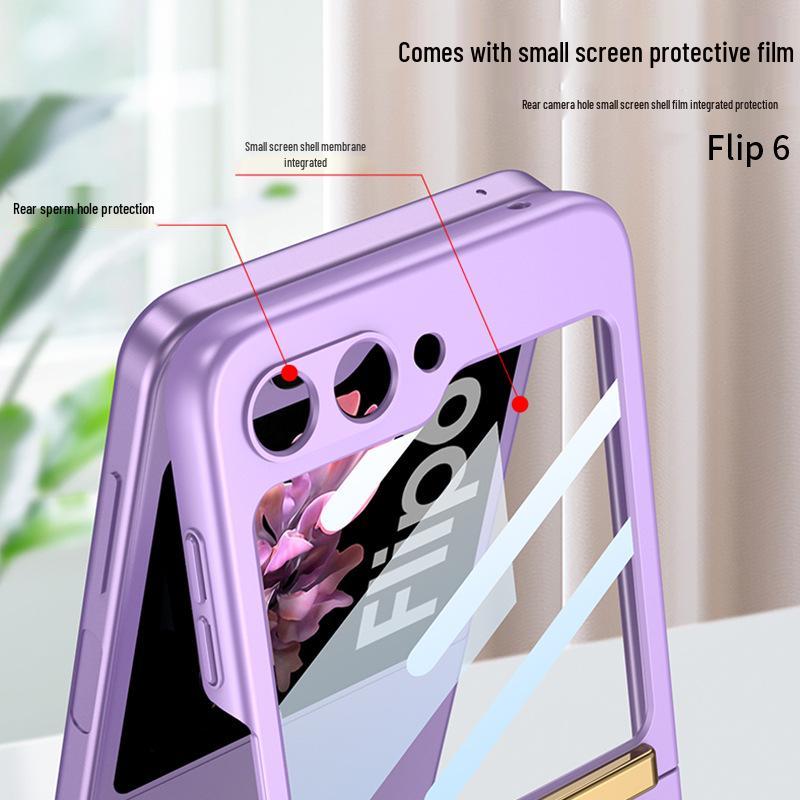 Ультратонкий чехол Samsung Flip6 со встроенным ремешком на запястье и защитной складной крышкой