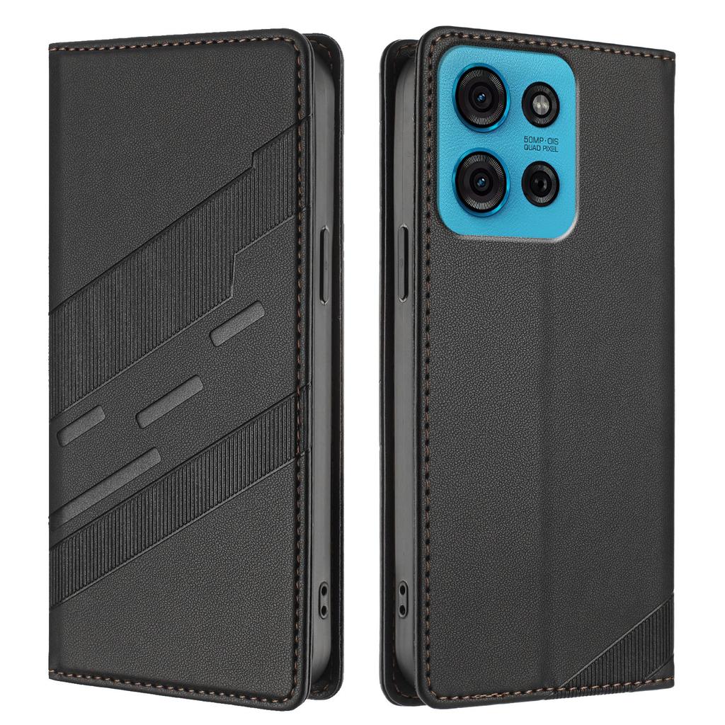 Для Motorola Moto G75 5G Чехлы для телефонов Панк Стиль Тисненый Кошелек Подставка Кожаный Чехол